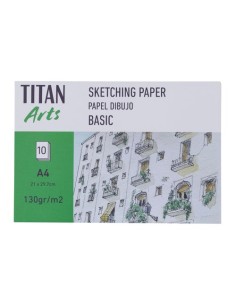 LAMINA TITAN AC DIBUJO A4 LISA 130g 10h - Pack de 3 unidades