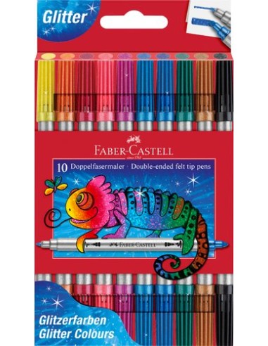 ROTUL.FABER C.DOBLE PUNTA GLITTER CAJA 1 - Pack de 10 unidades