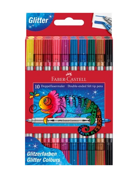 ROTUL.FABER C.DOBLE PUNTA GLITTER CAJA 1 - Pack de 10 unidades