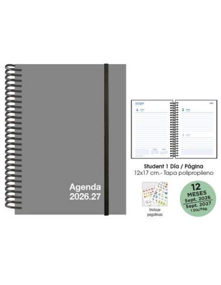AG.ESC.SF. STUDENT 120x170 D/P GRIS