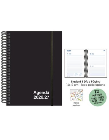 AG.ESC.SF. STUDENT 120x170 D/P NEGRO