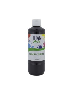 TEMPERA TITAN AC ESC.500ml NEGRO