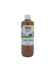 TEMPERA TITAN AC ESC.500ml MARRON CL.
