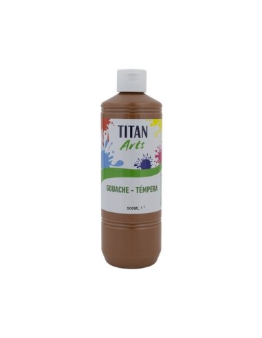 TEMPERA TITAN AC ESC.500ml MARRON CL.