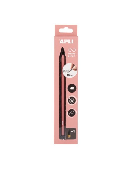 LAPIZ INFINITO HB CUERPO COLOR ROSA APLI 19803