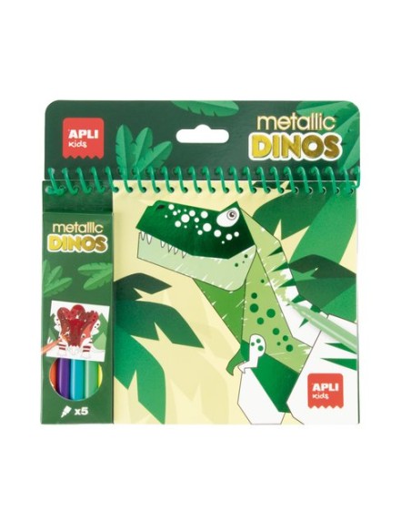 JUEGO EDUC.APLI BLOC COLOREAR MET. DINOS