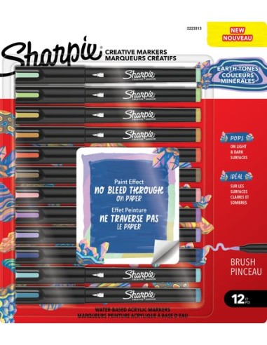 ROTUL.SHARPIE CREAT. P.PINCEL C.TIE. BL.