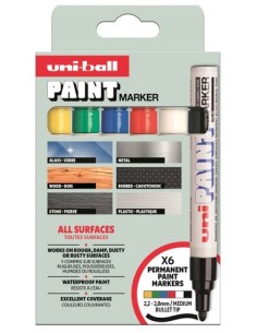 MARCADOR UNI-BALL UNI PAINT PX-20 P/6