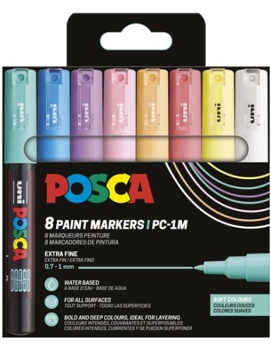ROTUL.UNI-POSCA PC-1M COL. SUAVES E/4