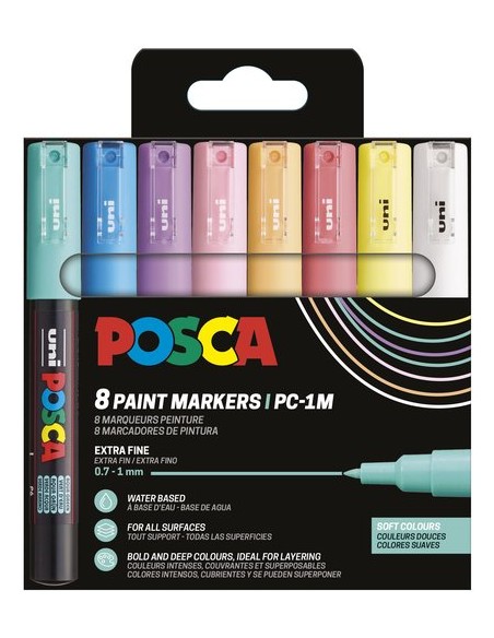 ROTUL.UNI-POSCA PC-1M COL. SUAVES E/4