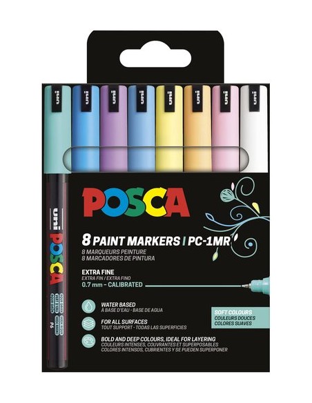 ROTUL.UNI-POSCA PC-1MR SUAVES E/8