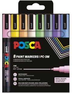 ROTUL.UNI-POSCA PC-3M PASTEL E/8