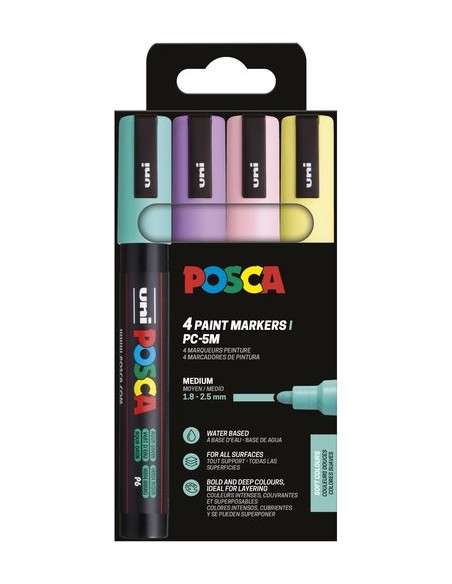 ROTUL.UNI-POSCA PC-5M COL. PASTEL E/4
