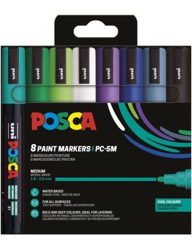 ROTUL.UNI-POSCA PC-5M COL. FRIOS E/8