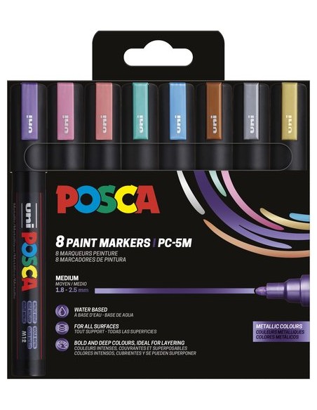 ROTUL.UNI-POSCA PC-5M COL. FLUOR E/8