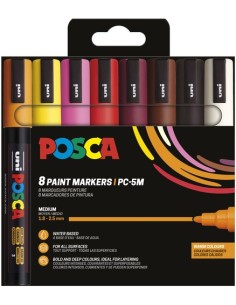 ROTUL.UNI-POSCA PC-5M COL. CALIDOS E/8
