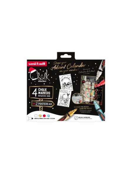 ROTUL.UNIBALL CHALK MARKER PWE-5M SET.4