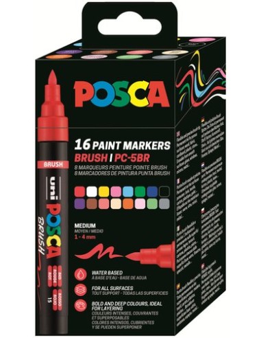 ROTUL.UNI-POSCA PC-5BR GAMA COMPL.EST.16