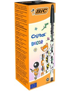 BOLIG.BIC CRISTAL KAWAII NEGRO CAJA 20