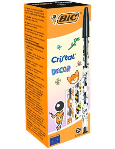 BOLIG.BIC CRISTAL KAWAII NEGRO CAJA 20