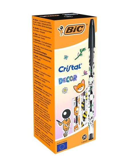 BOLIG.BIC CRISTAL KAWAII NEGRO CAJA 20