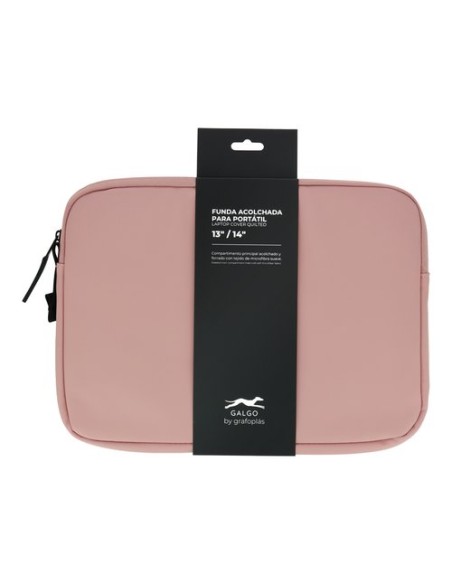 FUNDA PORTATIL GALGO 14  ROSA