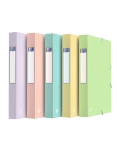 CARP.PROY.OXFORD PP A4 4 cm SURT. PASTEL - Pack de 10 unidades