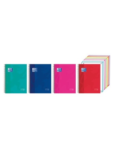 BLOC OXF. EU.BOOK 10 A4 200h CD.5 COL.(4 - Pack de 5 unidades
