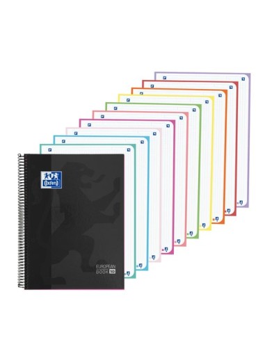 BLOC OXF. EU.BOOK 10 A4 200h CD.5 NEGRO - Pack de 5 unidades
