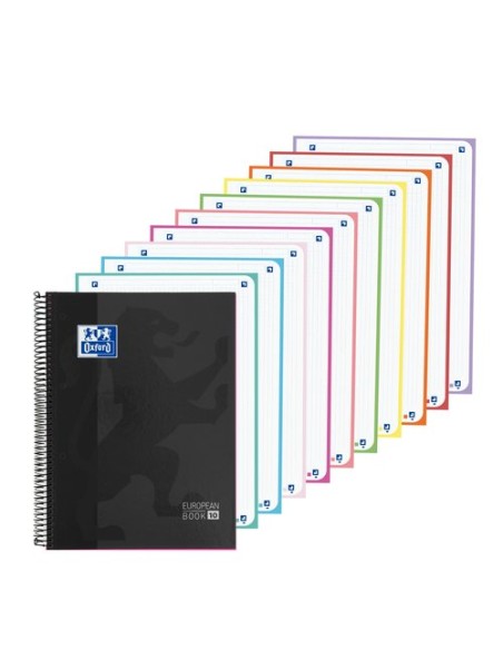 BLOC OXF. EU.BOOK 10 A4 200h CD.5 NEGRO - Pack de 5 unidades