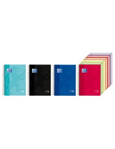 OXFORD CUADERNO EUROPEANBOOK 5 CLASSIC + 5 BOLSAS  A4+ 150H 5X5 WRITE&ERASE TAPA EXTRADURA COLORES SURTIDOS - Pack de 5 unidades