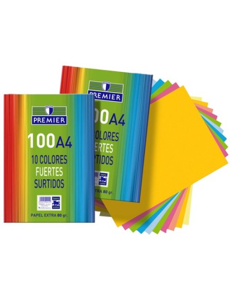 PAPEL COLOR PREMIER A4 80g 100h S.FUERTE