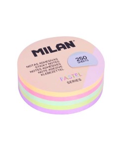 NOTAS ADHESIVAS MILAN 250h Ø 67 PASTEL - Pack de 6 unidades