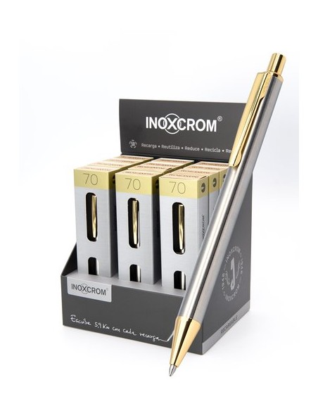 BOLIGRAFO INOXCROM INOX-70 GOLD E/12