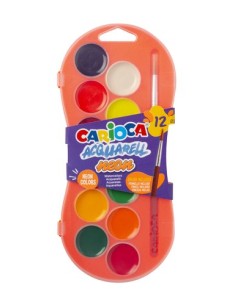 ESTUCHE ACUARELAS NEON 12 COLORES CARIOCA 42406