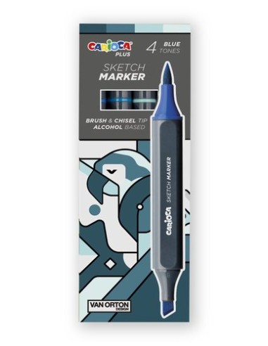 ROTUL.CARIOCA PLUS DOBLE P.COL.AZULES C/
