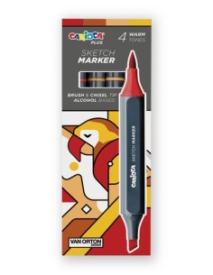 ROTUL.CARIOCA PLUS DOBLE P.COL.ROJOS C/4