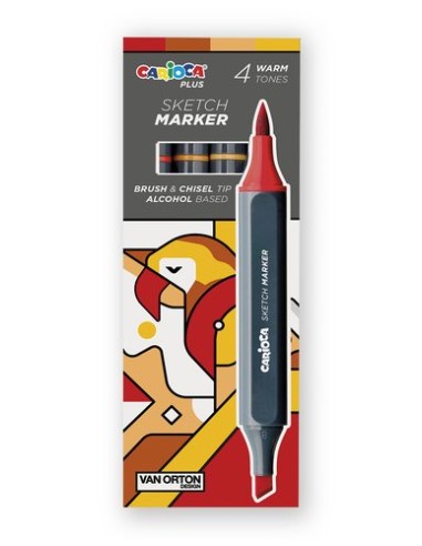 ROTUL.CARIOCA PLUS DOBLE P.COL.ROJOS C/4