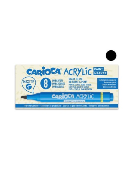 ROTUL.ACRILICO CARIOCA NEGRO - Pack de 8 unidades