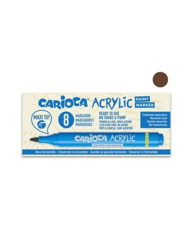 ROTUL.ACRILICO CARIOCA MARRON - Pack de 8 unidades