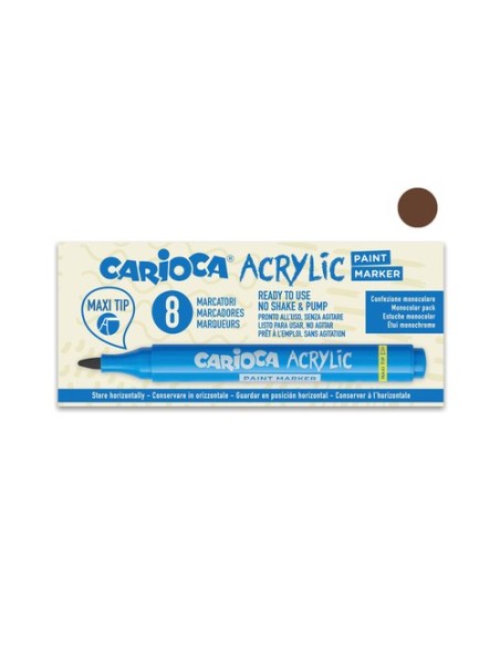 ROTUL.ACRILICO CARIOCA MARRON - Pack de 8 unidades