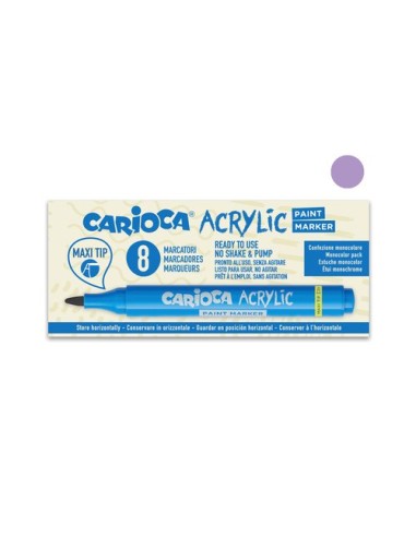 ROTUL.ACRILICO CARIOCA LILA - Pack de 8 unidades