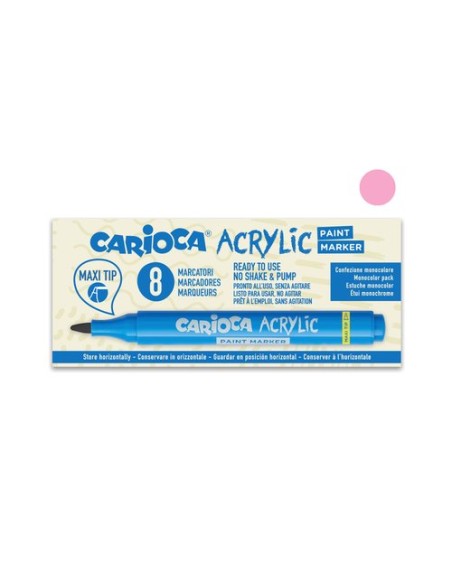 ROTUL.ACRILICO CARIOCA ROSA - Pack de 8 unidades