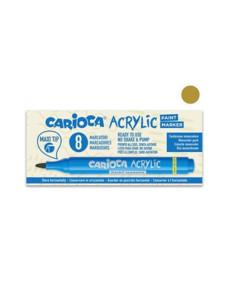 ROTUL.ACRILICO CARIOCA ORO - Pack de 8 unidades