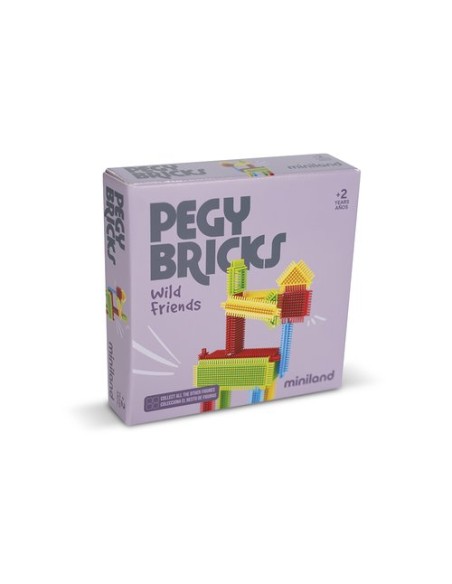 JUEGO MINILAND PEGY BRICKS: WILD FRIENDS