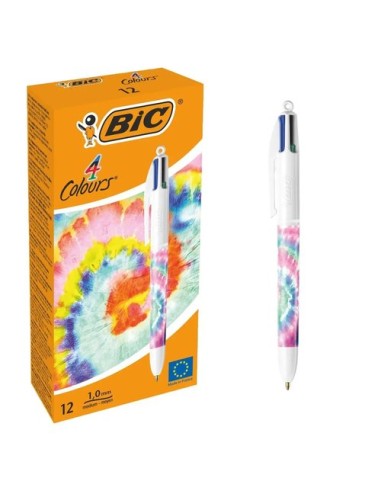 BOLIGRAFO  4 COL.BIC TIEDYE PASTEL - Pack de 12 unidades