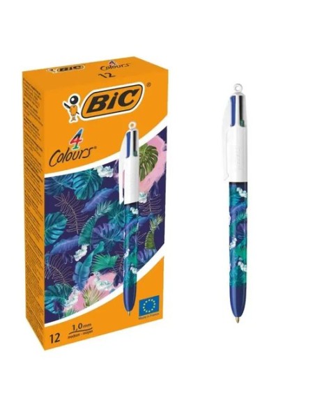 BOLIGRAFO  4 COL.BIC BOTANICAL - Pack de 12 unidades