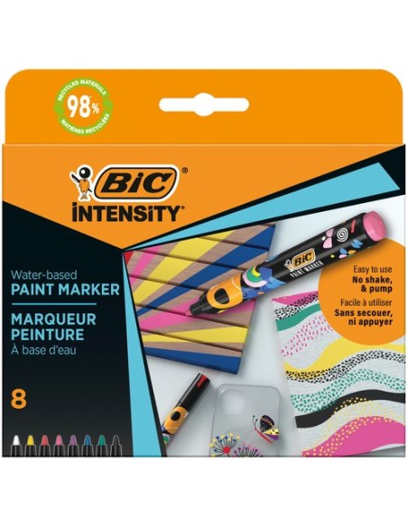 ROTUL.ACRILICO BIC COL.VIVOS CAJA 8