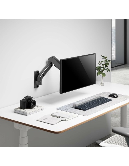 Soporte De Pared Pro Contrapeso Giratorio E Inclinable Para Monitor/tv 9kg (3 Pivotes, 1 Brazo) De 17-32, Negro