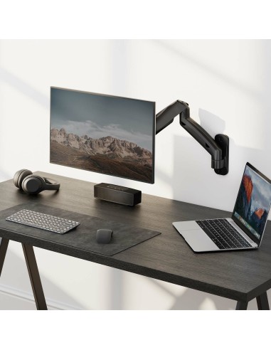 Soporte De Pared Pro Contrapeso Giratorio E Inclinable Para Monitor/tv 9kg (3 Pivotes, 1 Brazo) De 17-32, Negro